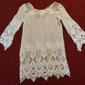 Lace shirt/swim cover up
